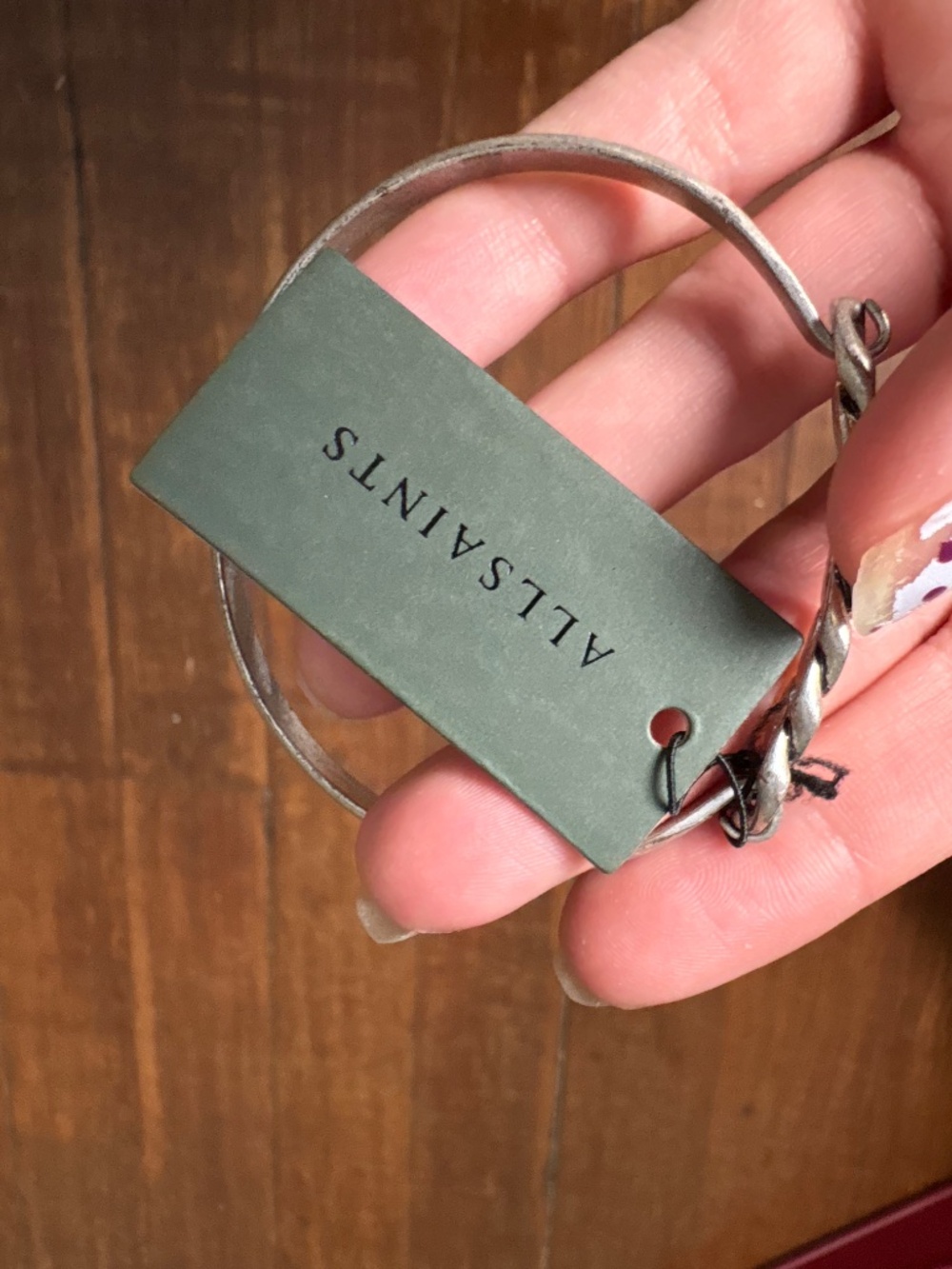 ALLSAINTS curb link bangle bracelet - Picture 5 of 5